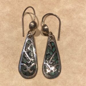 Gorgeous Mexico 925 & Inlaid Turquoise Earrings